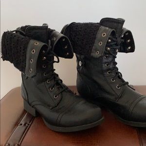 NWOT! Black Combat/ Moto boots.
